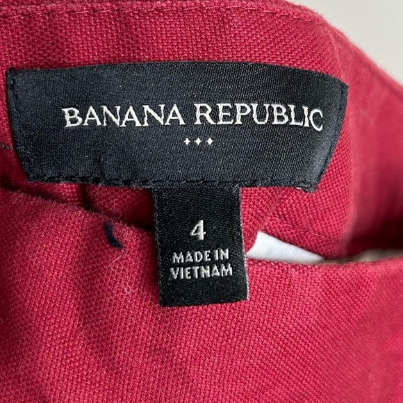Banana Republic High Waist Sailor Shorts Red Size 4 - Picture 6 of 8
